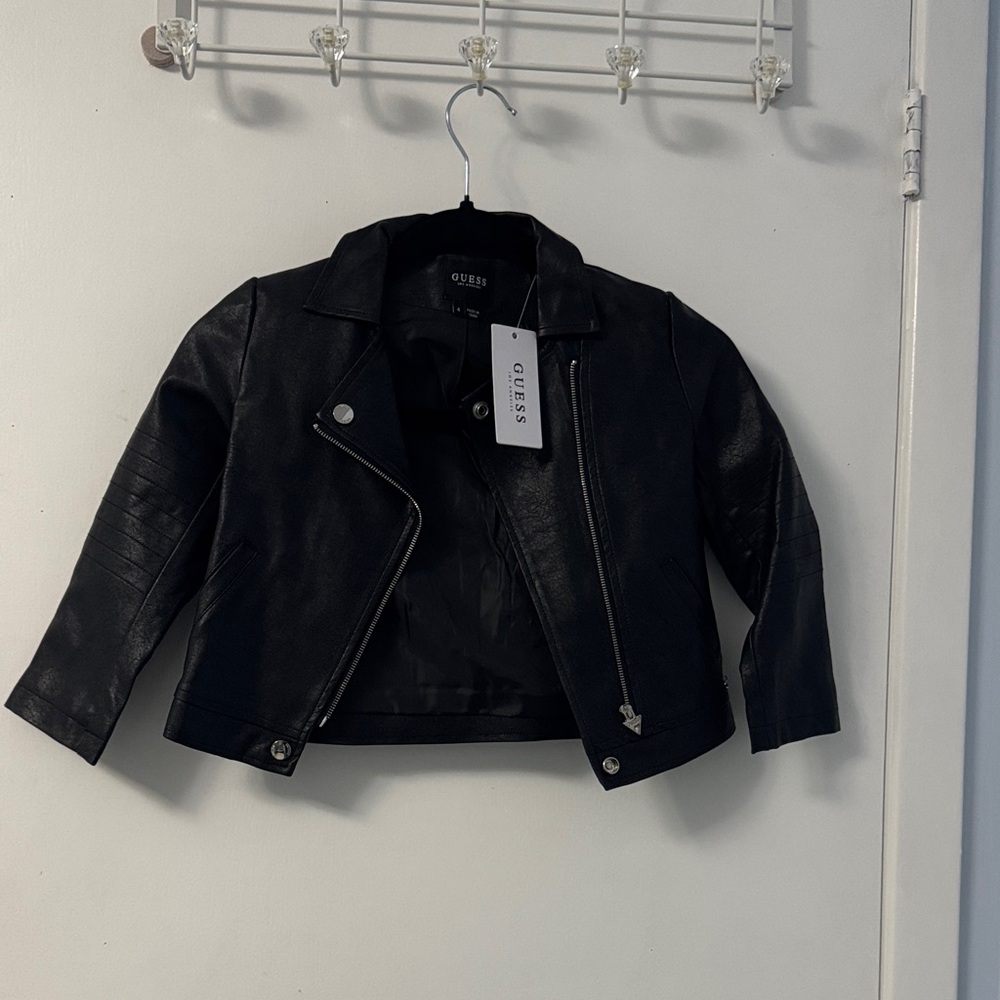 GUESS Kids Black Biker Jacket